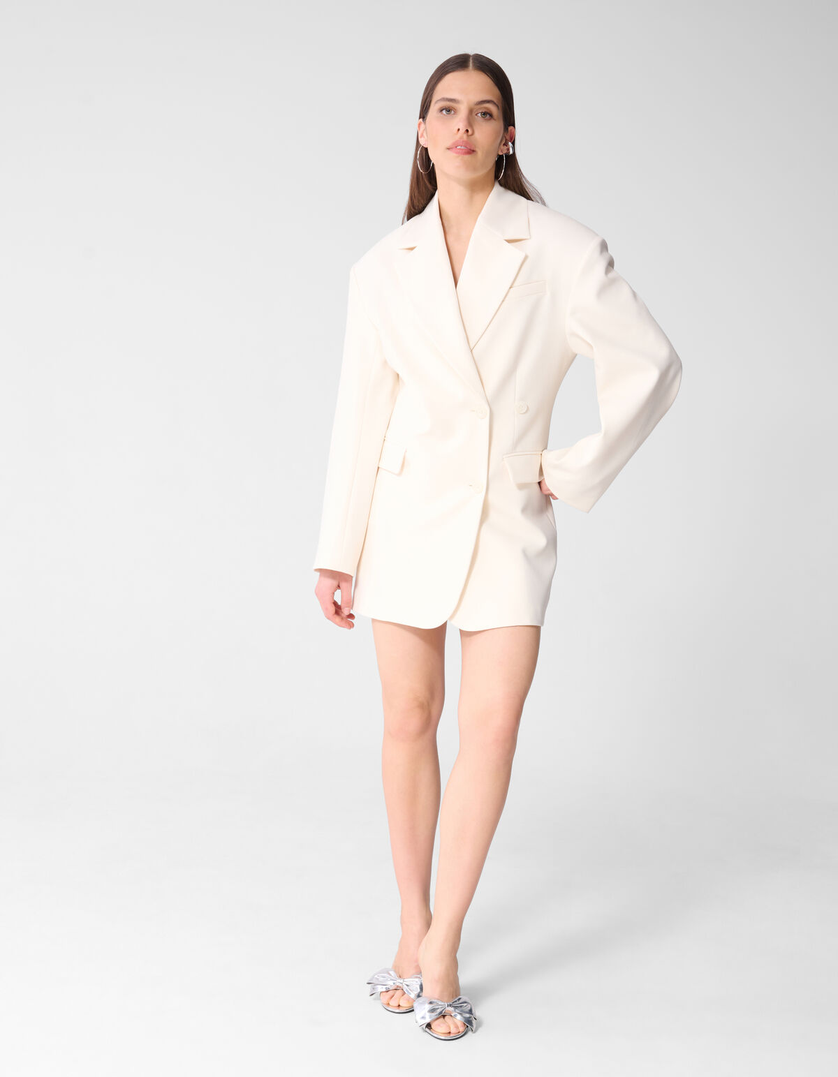 Blazer Mini Jurk Gebroken Wit SHOEBY WOMEN