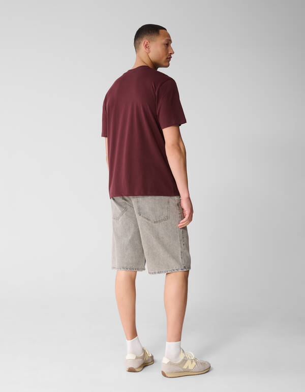 Gradient Logo Artwork T-shirt Donkerrood SHOEBY MEN