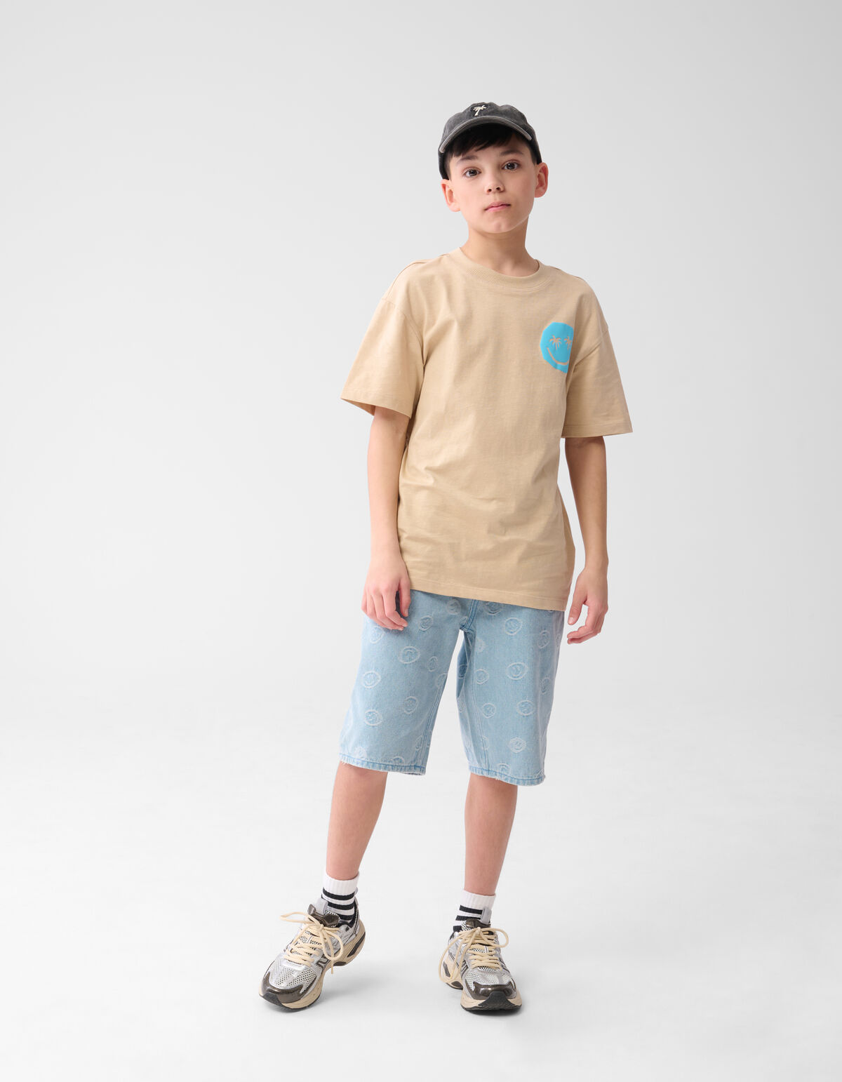 Smiley Palm T-shirt Beige SHOEBY BOYS
