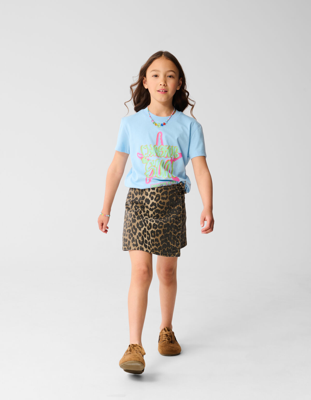 Chasing Sun Artwork T-shirt Blauw SHOEBY GIRLS