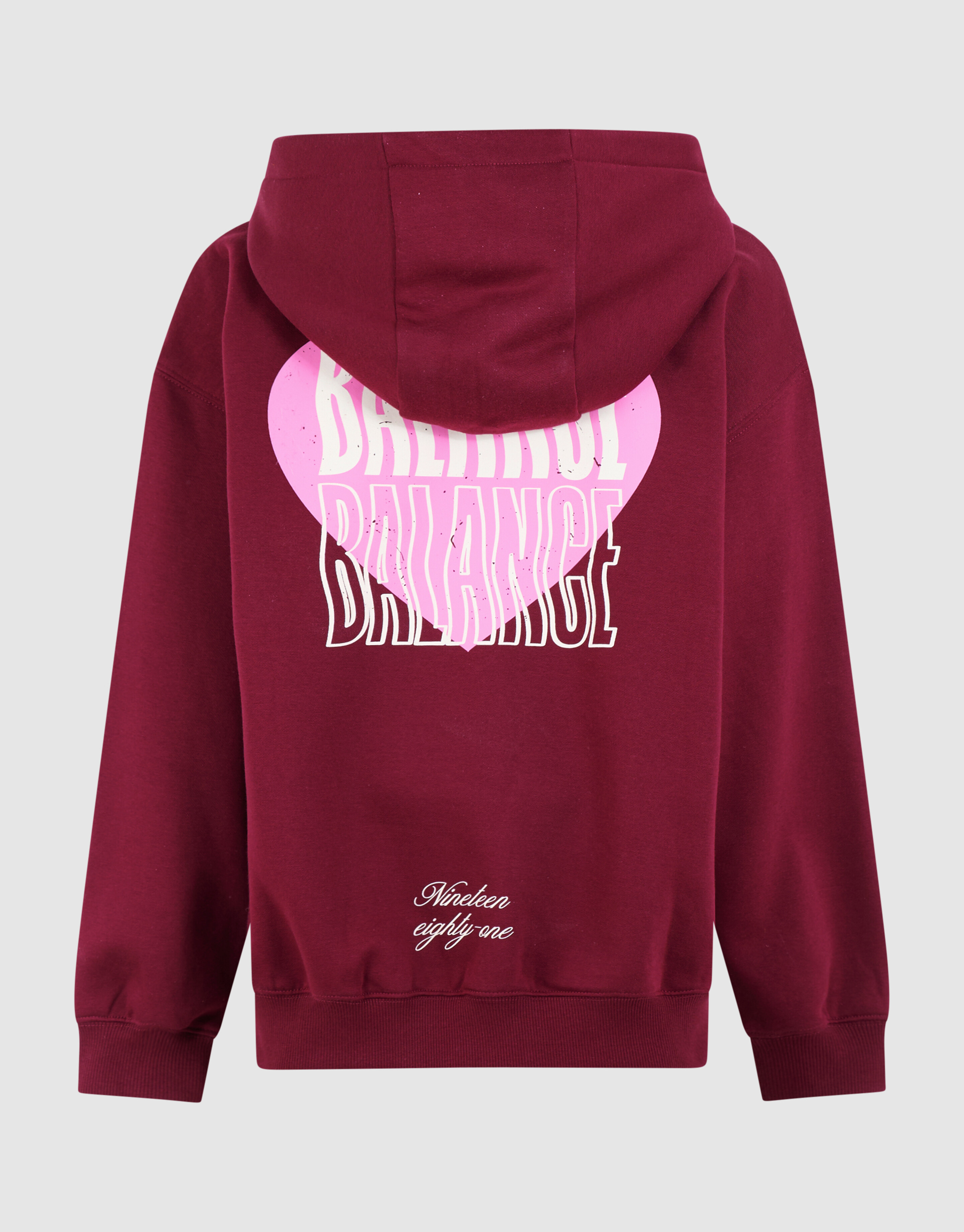 Balance Artwork Hoodie Donkerrood SHOEBY GIRLS