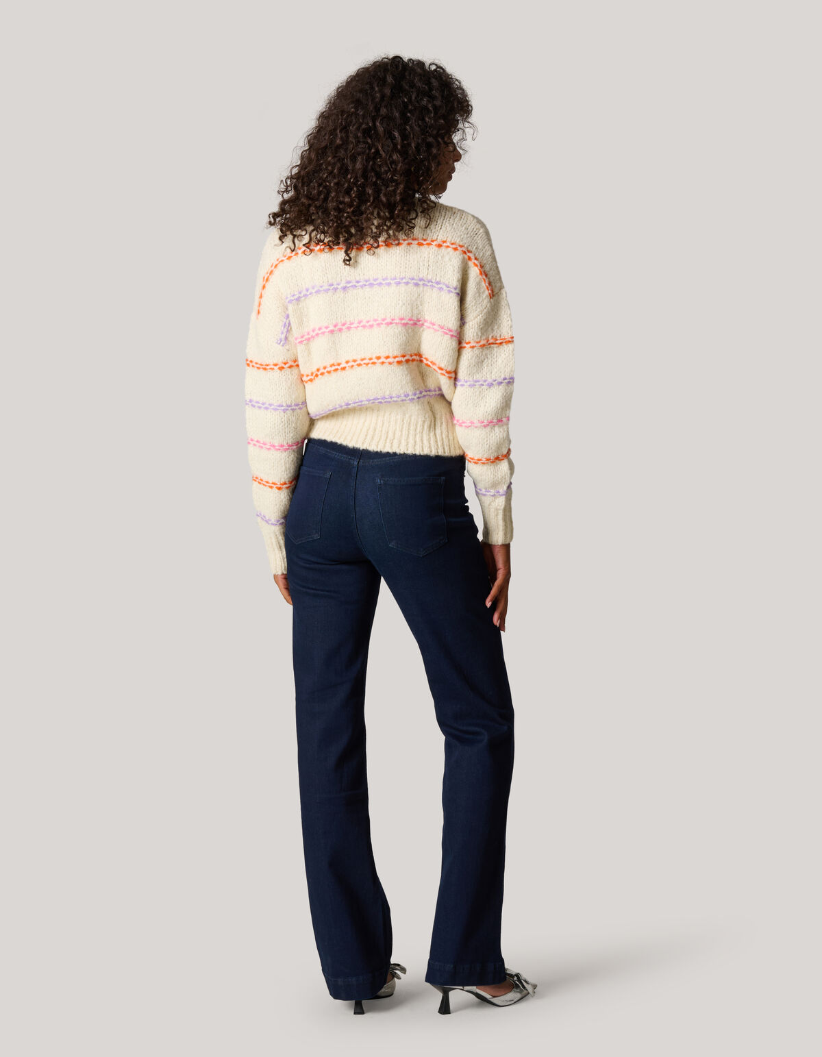 Fun Stripe Trui Gebroken Wit SHOEBY WOMEN