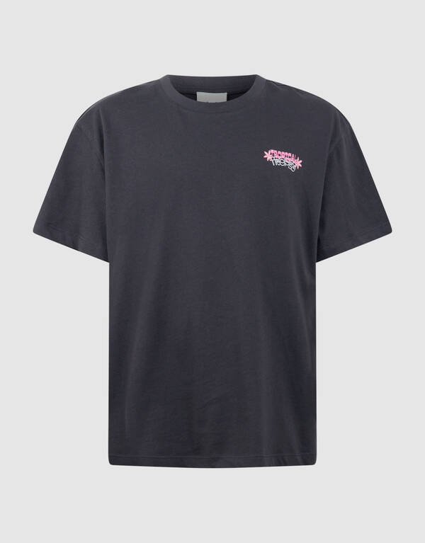 Tropez Artwork T-Shirt Donkergrijs SHOEBY GIRLS