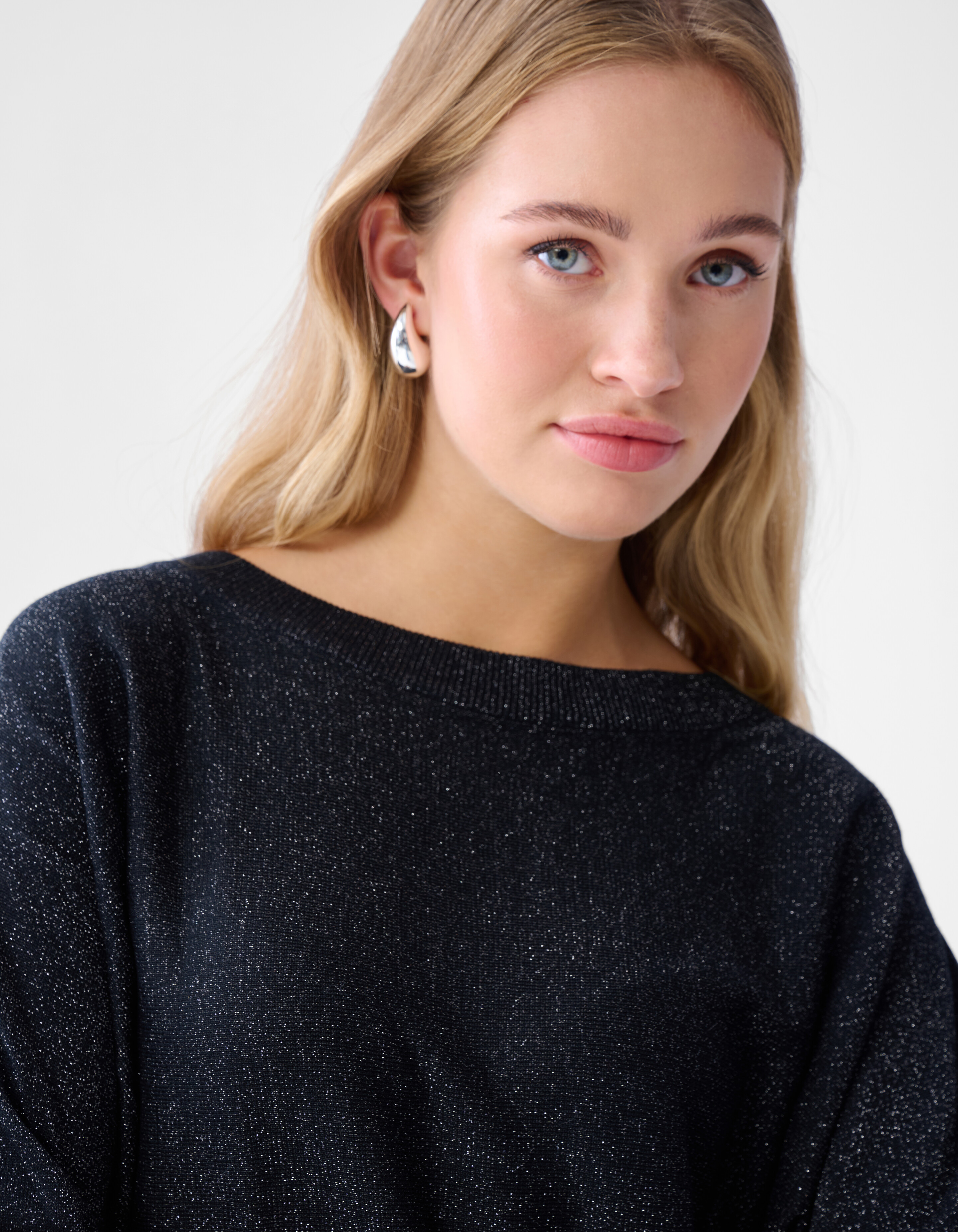Glitter Vleermuismouwen Trui Zwart SHOEBY WOMEN