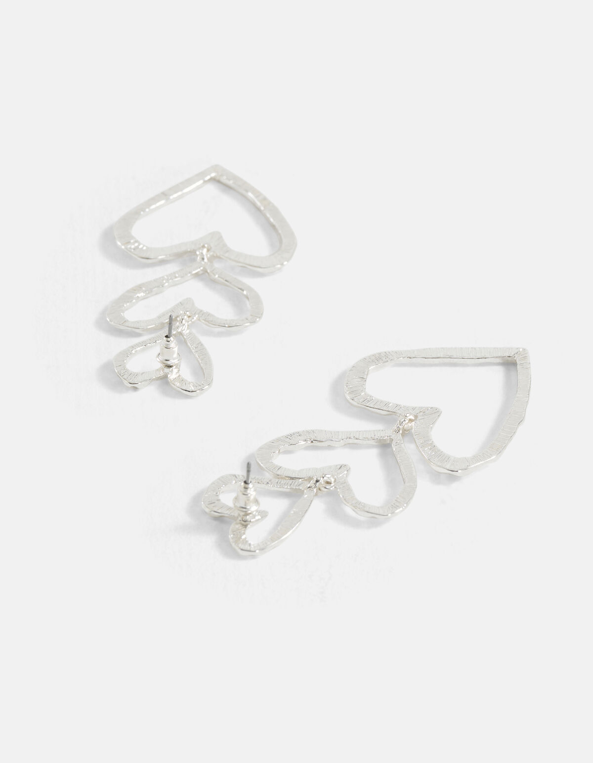 Triple Heart Oorbellen Zilver SHOEBY ACCESSOIRES