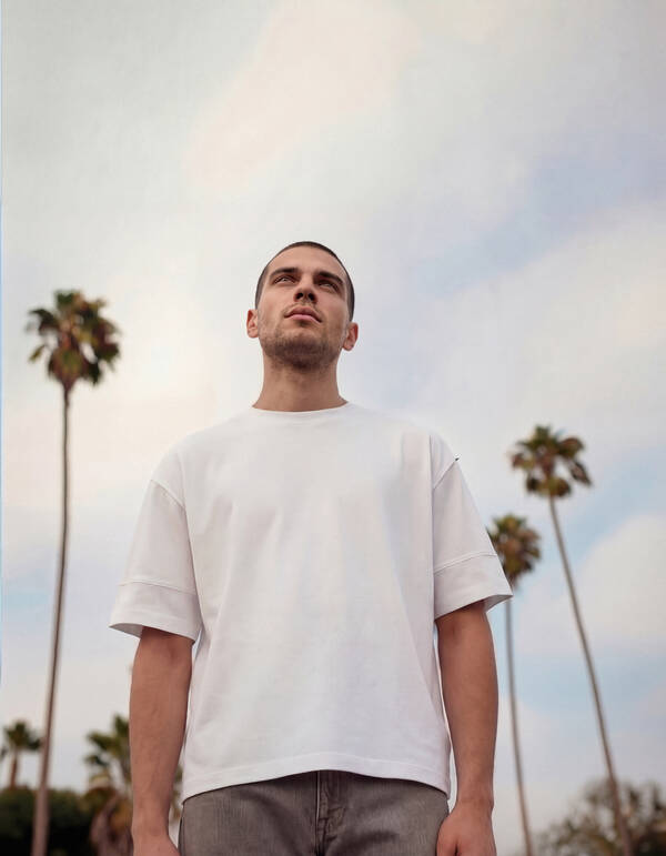 Minimalistisch T-shirt Wit SHOEBY MEN