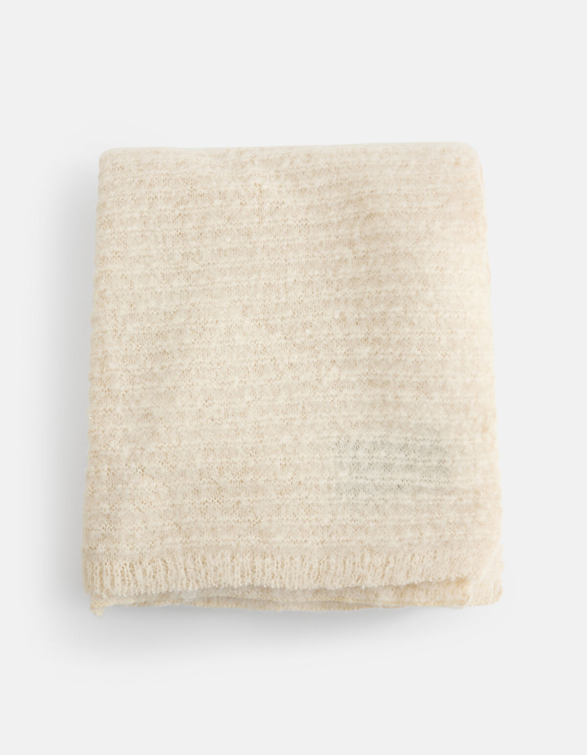 Gebreide Rib Sjaal Gebroken Wit SHOEBY ACCESSOIRES