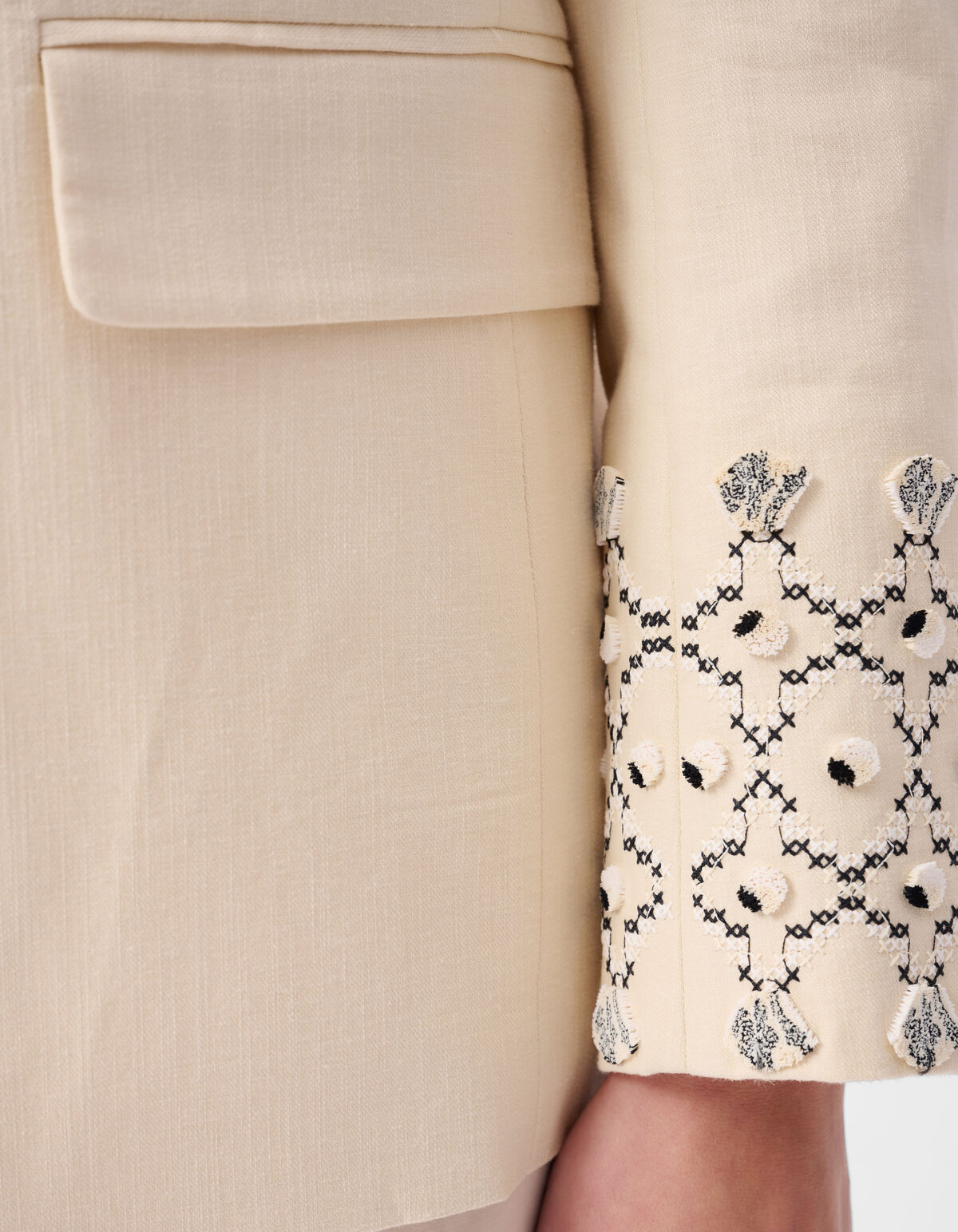 Embroidery Blazer Gebroken Wit SHOEBY WOMEN