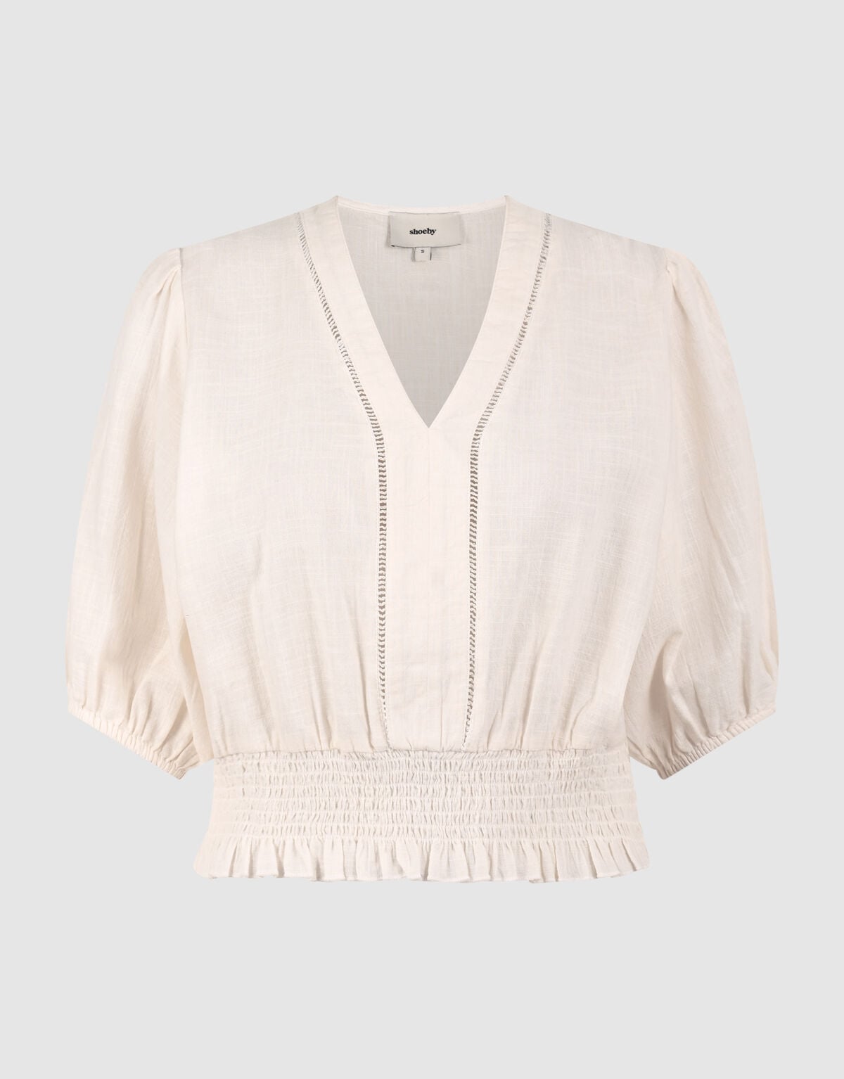 Tape Cropped Top Gebroken Wit SHOEBY WOMEN
