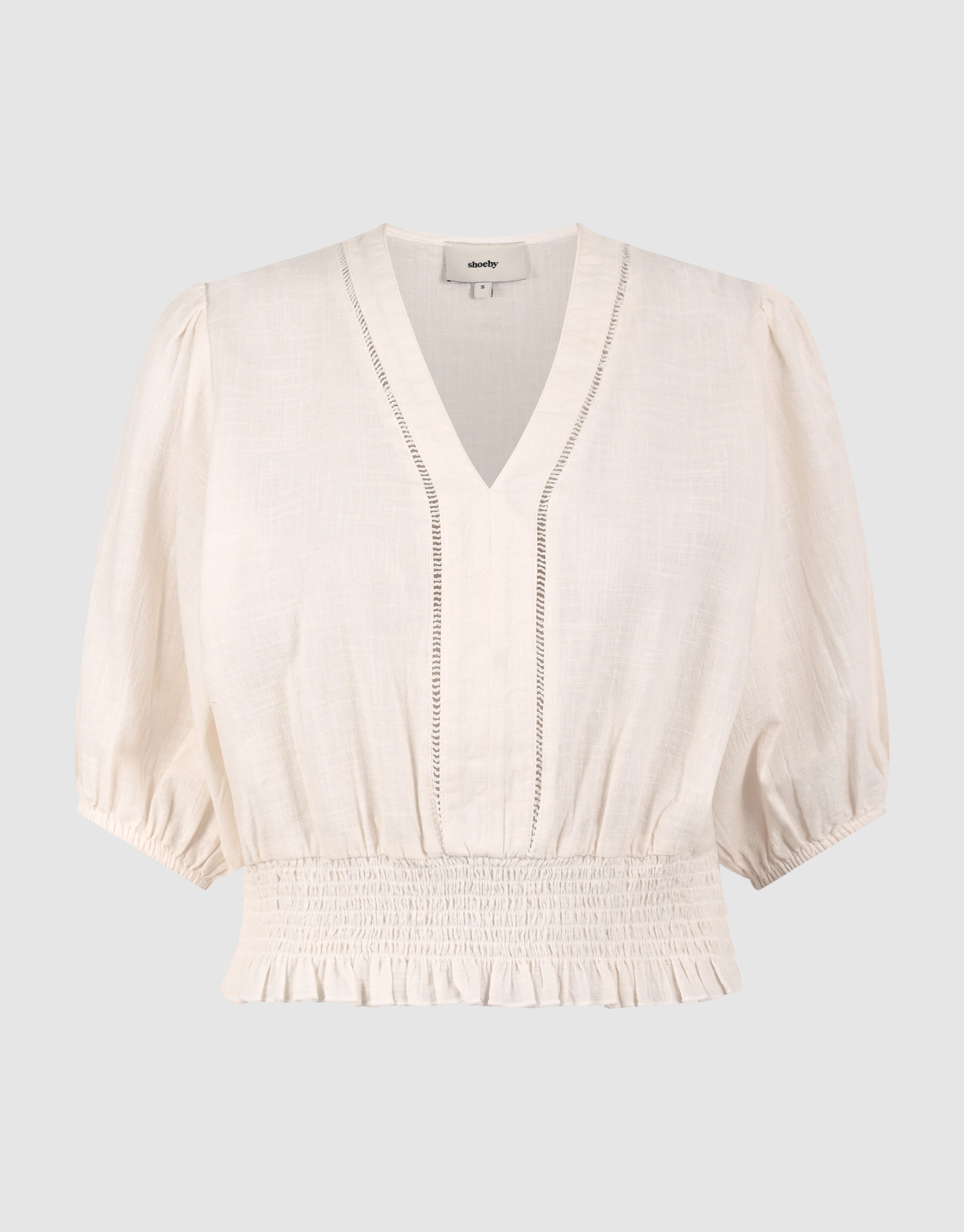 Tape Cropped Top Gebroken Wit SHOEBY WOMEN