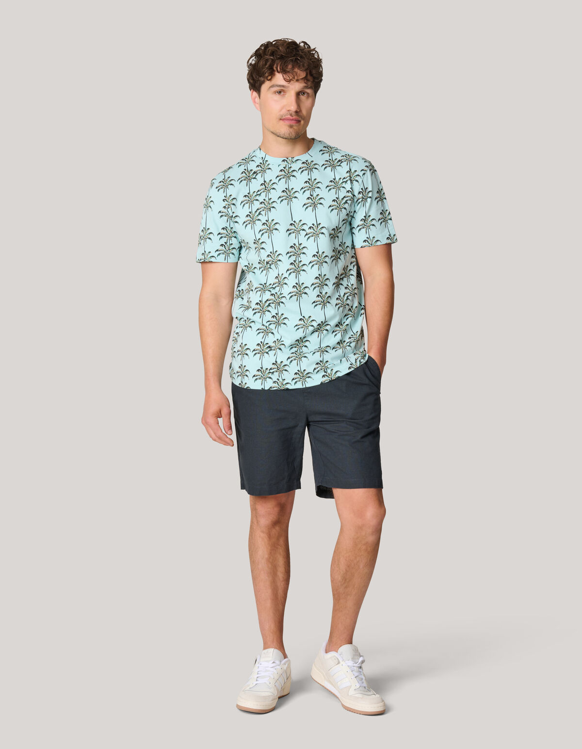 Printed T-shirt Lichtblauw SHOEBY MEN