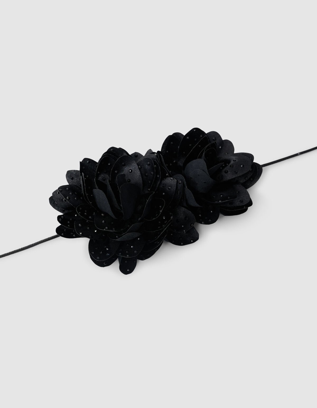 Strass Flower Corsage Zwart SHOEBY ACCESSOIRES