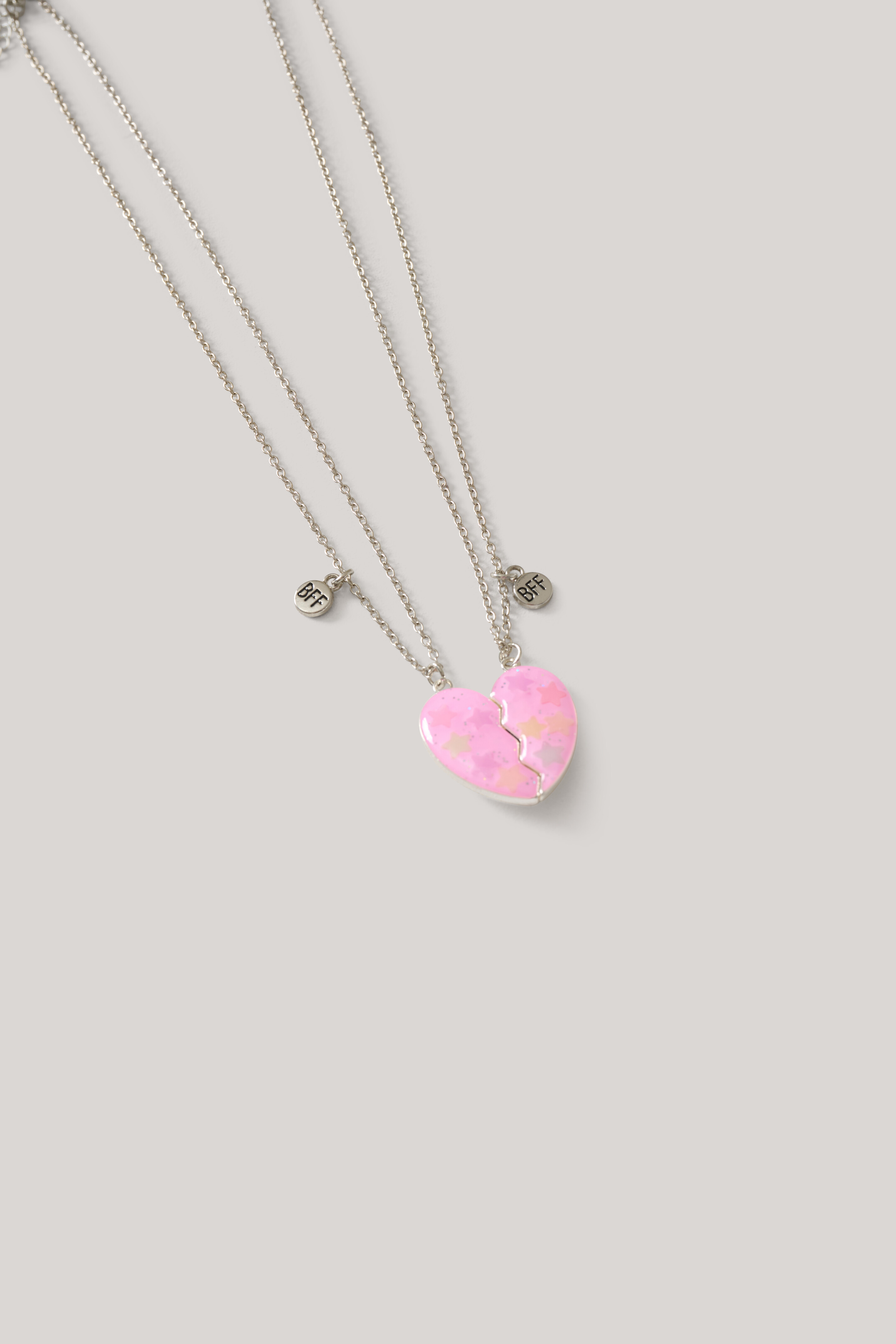 Bff Heart Star Ketting Roze SHOEBY ACCESSOIRES