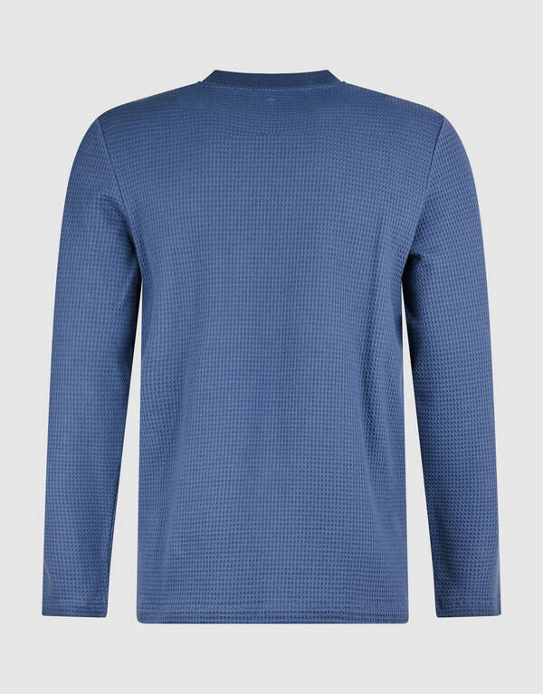 Structuur Longsleeve T-shirt Blauw SHOEBY MEN