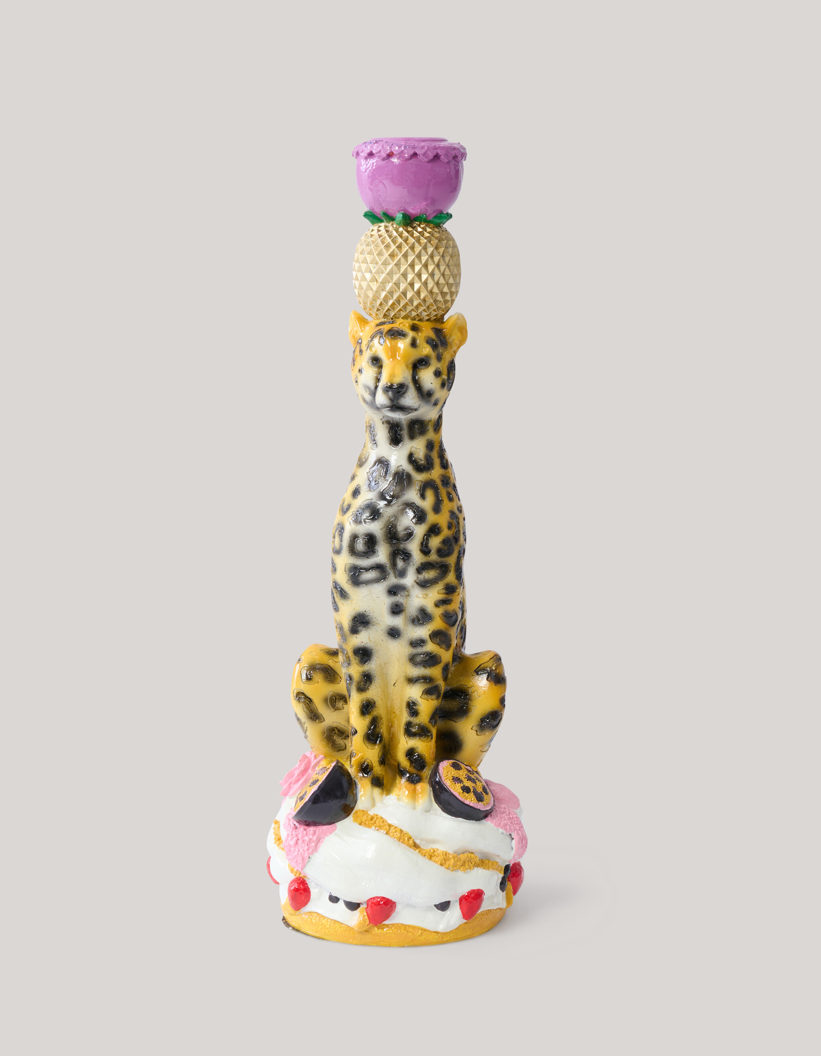 Leopard Kandelaar Roze By Fred SHOEBY ACCESSOIRES