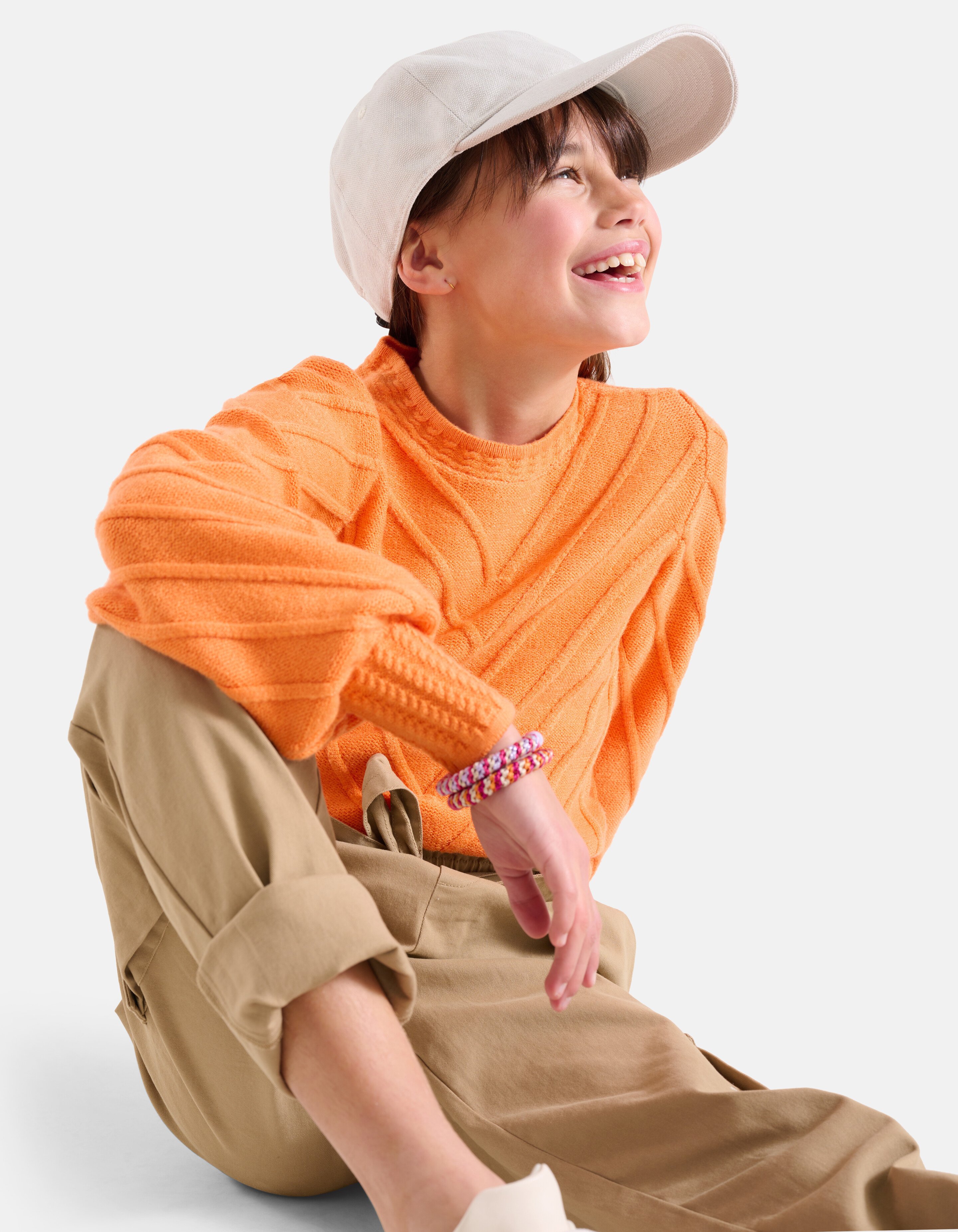 Structuur Trui Oranje SHOEBY GIRLS