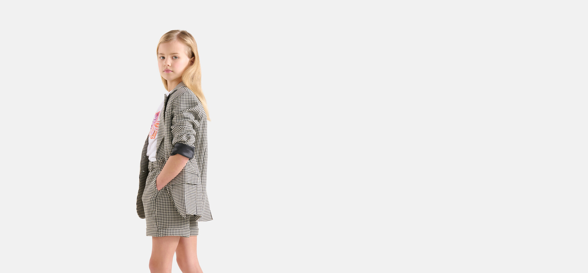 Pied-De-Poule Basis Blazer Zwart/Wit SHOEBY GIRLS