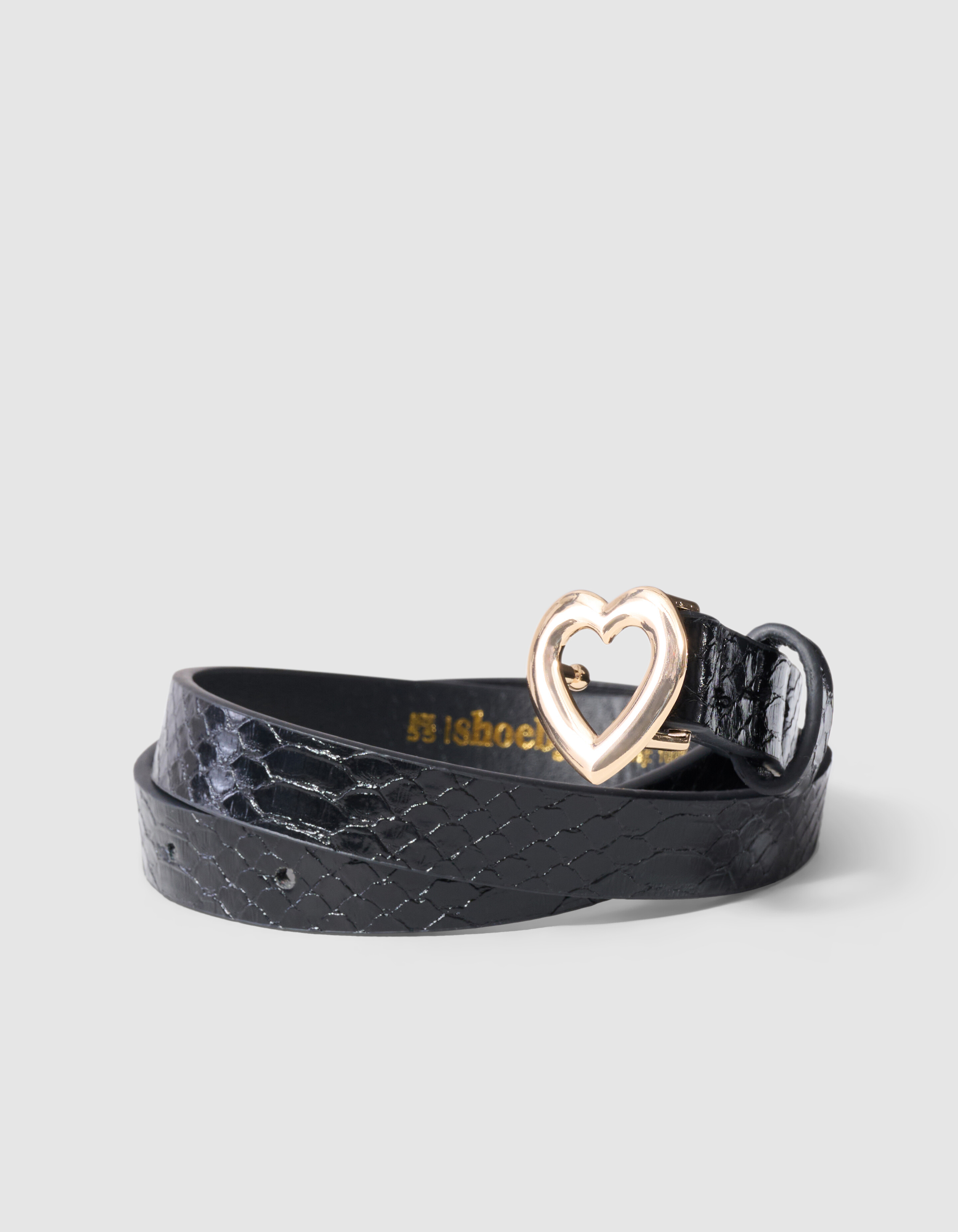 Snake Print Riem Zwart SHOEBY ACCESSOIRES