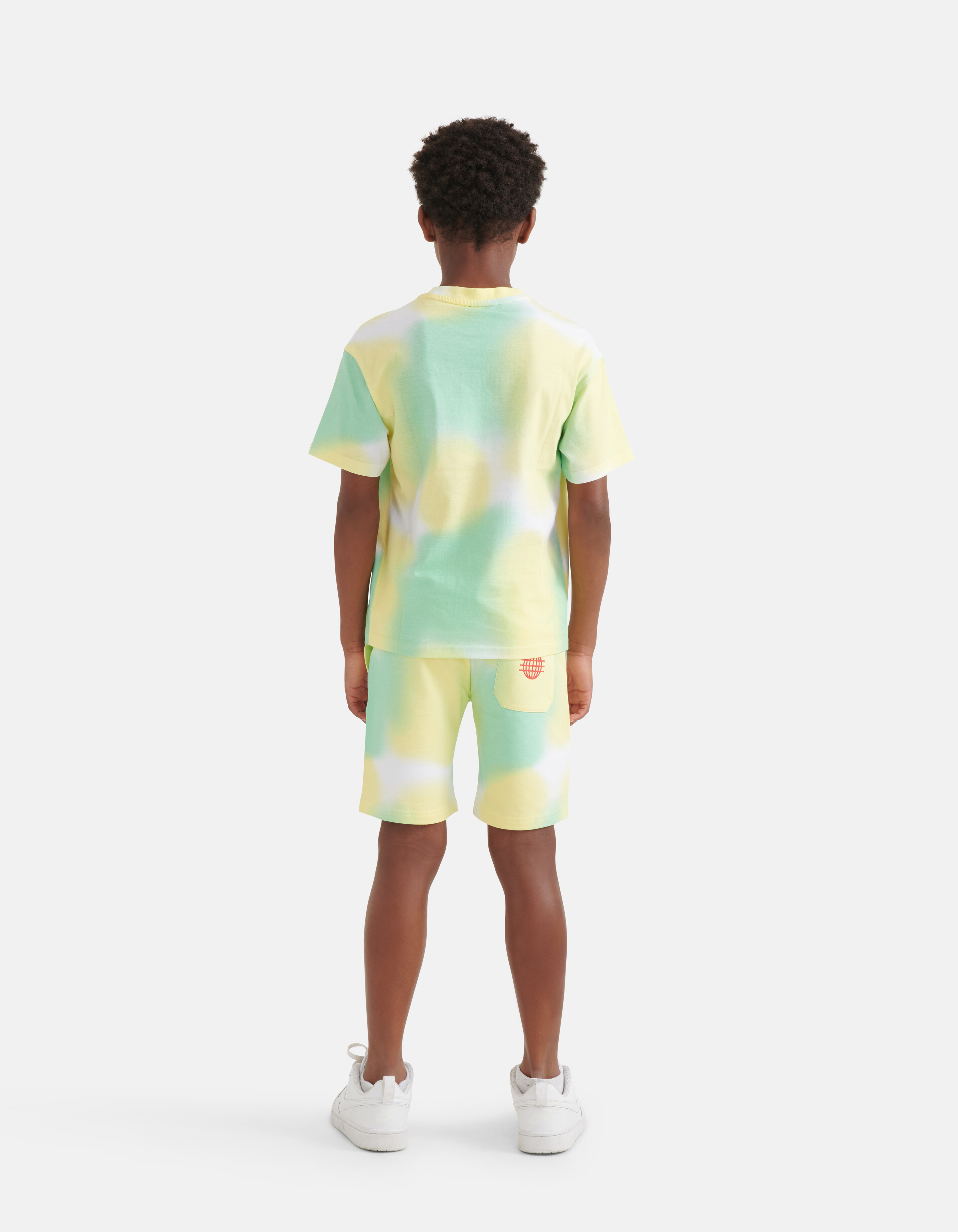 Printed Tie Dye T-shirt Groen SHOEBY BOYS
