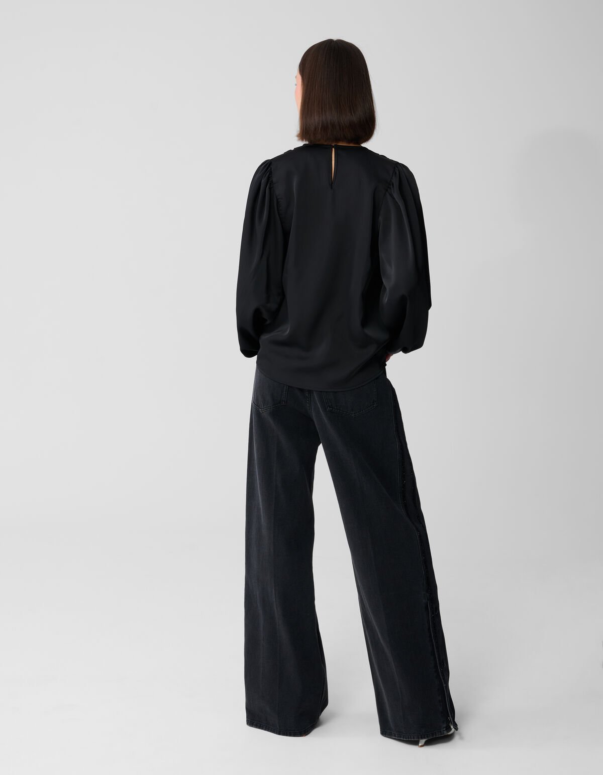 V-hals Blouse Zwart SHOEBY WOMEN