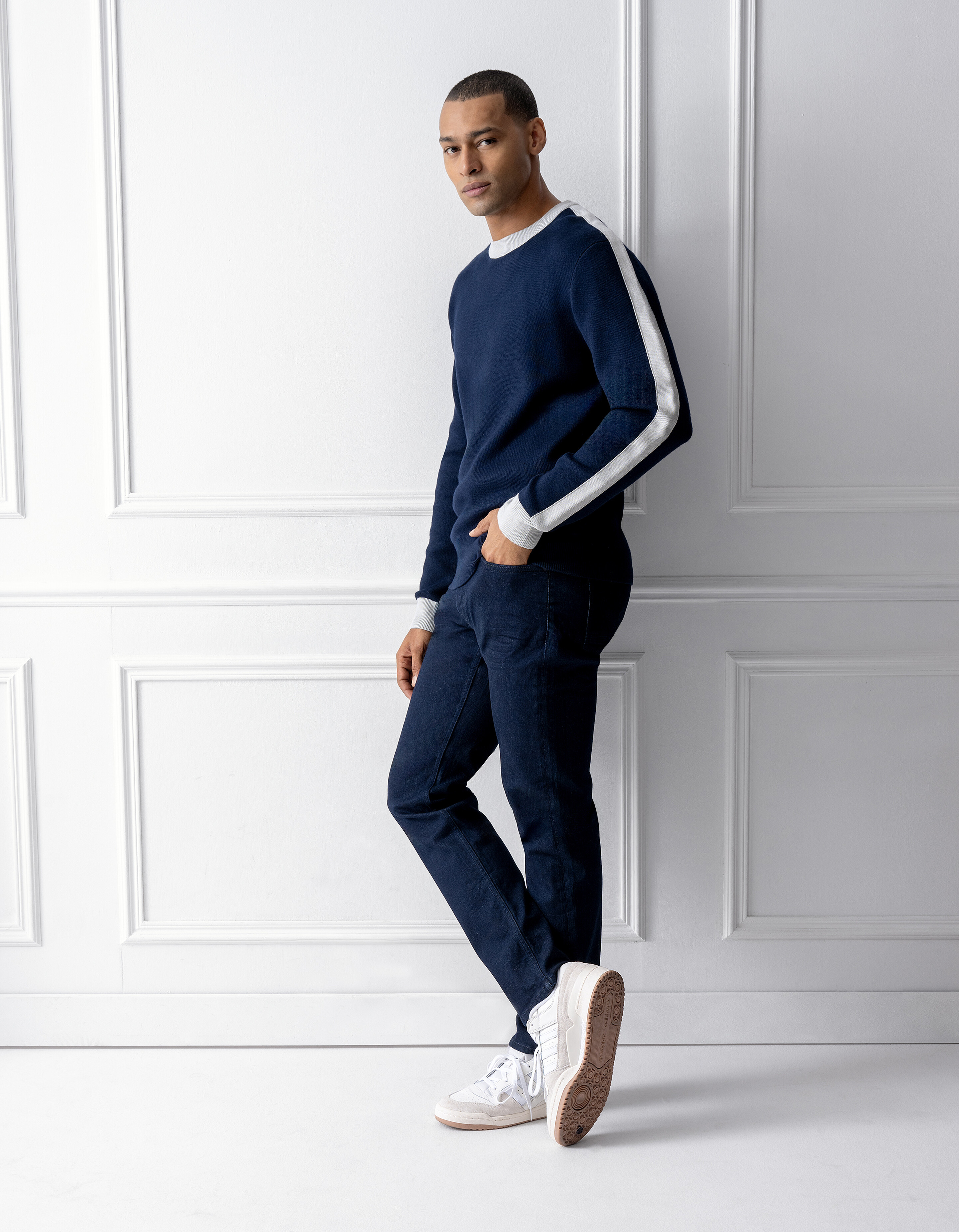 Contrast Trui Donkerblauw SHOEBY MEN