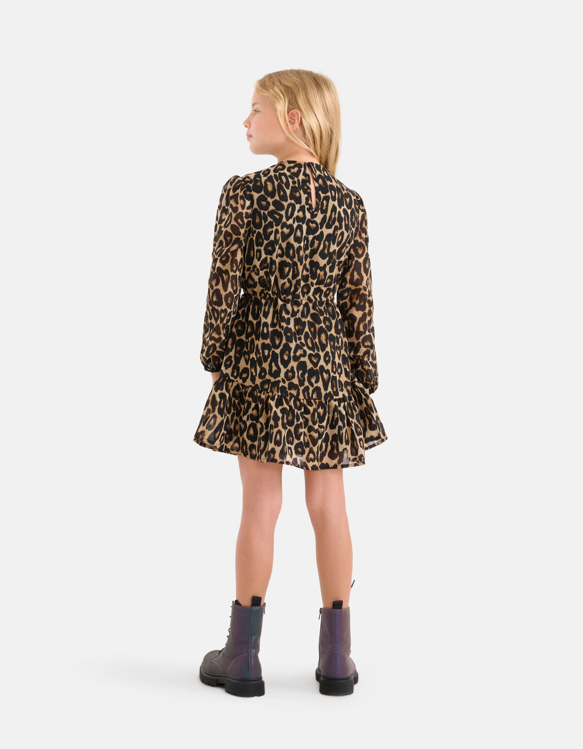 Leopard Print Jurk Bruin SHOEBY GIRLS