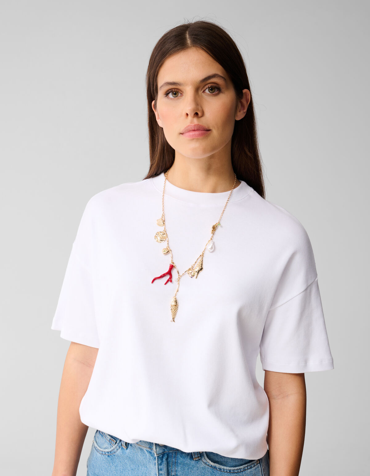 Fish Charm Ketting Goud SHOEBY ACCESSOIRES