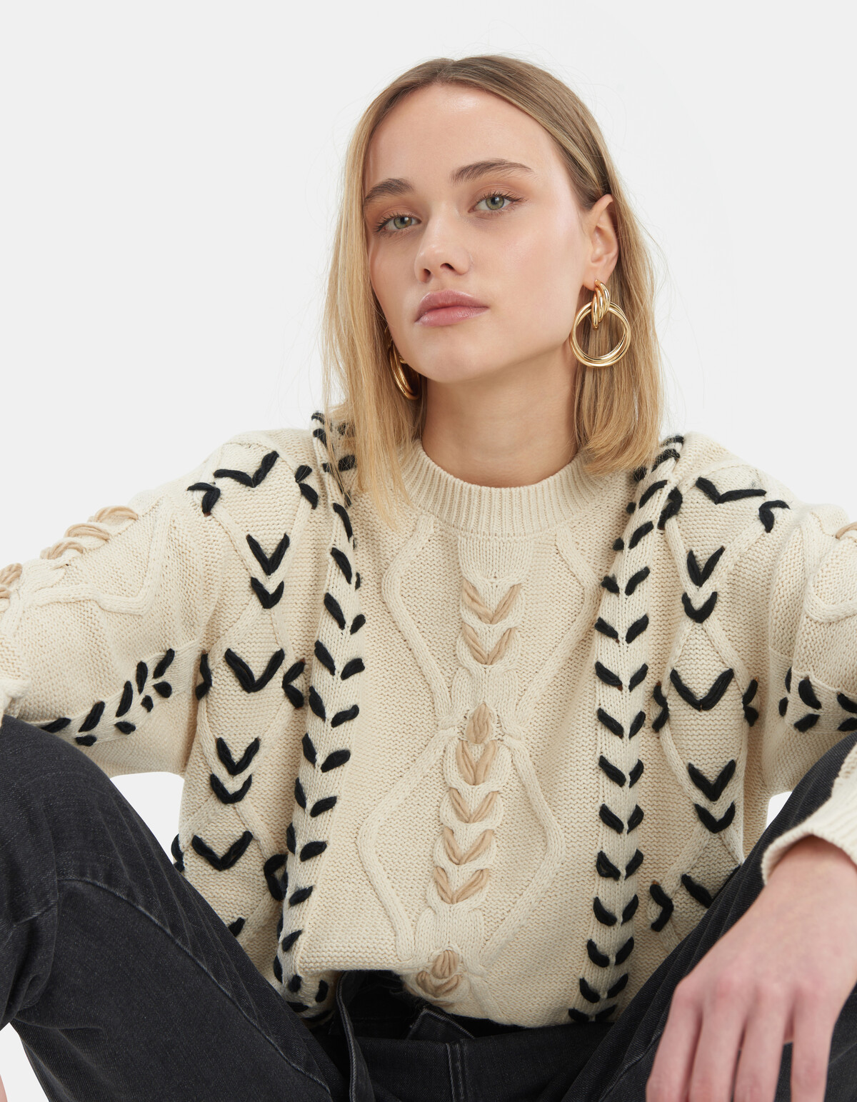 Cable string pullover EKSEPT