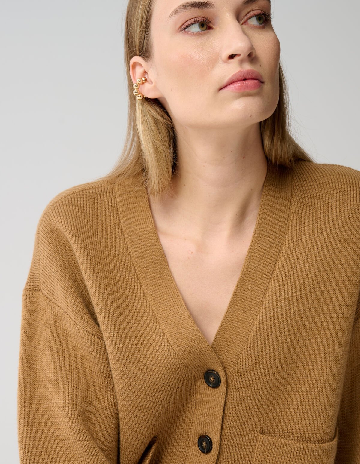 V-Hals Vest Camel By Lonneke SHOEBY WOMEN