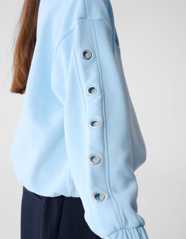 Funnel Neck Sweater Lichtblauw SHOEBY GIRLS