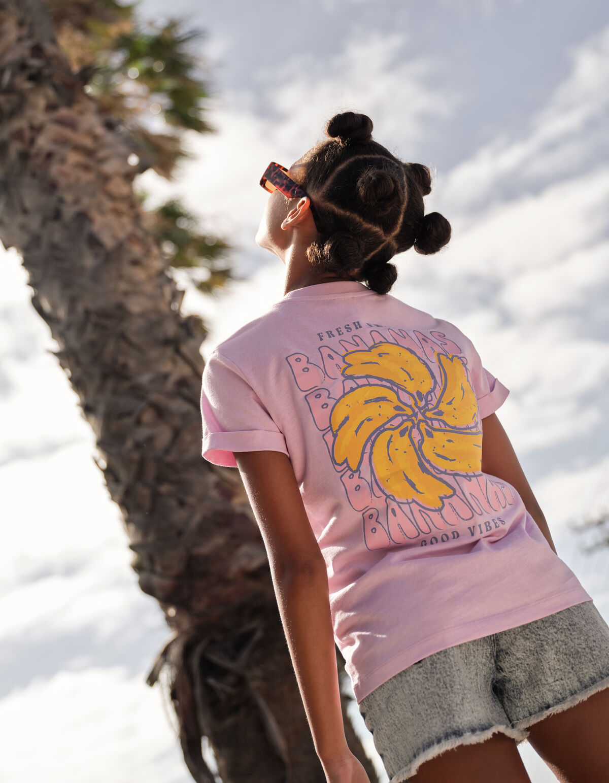 Fruit Embroidery T-shirt Lichtpaars SHOEBY GIRLS