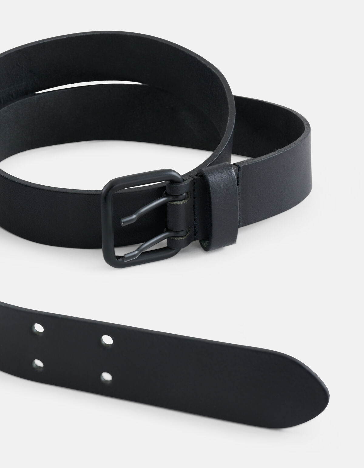 Dubbele Pin Riem Zwart ACCESSOIRES SHOEBY