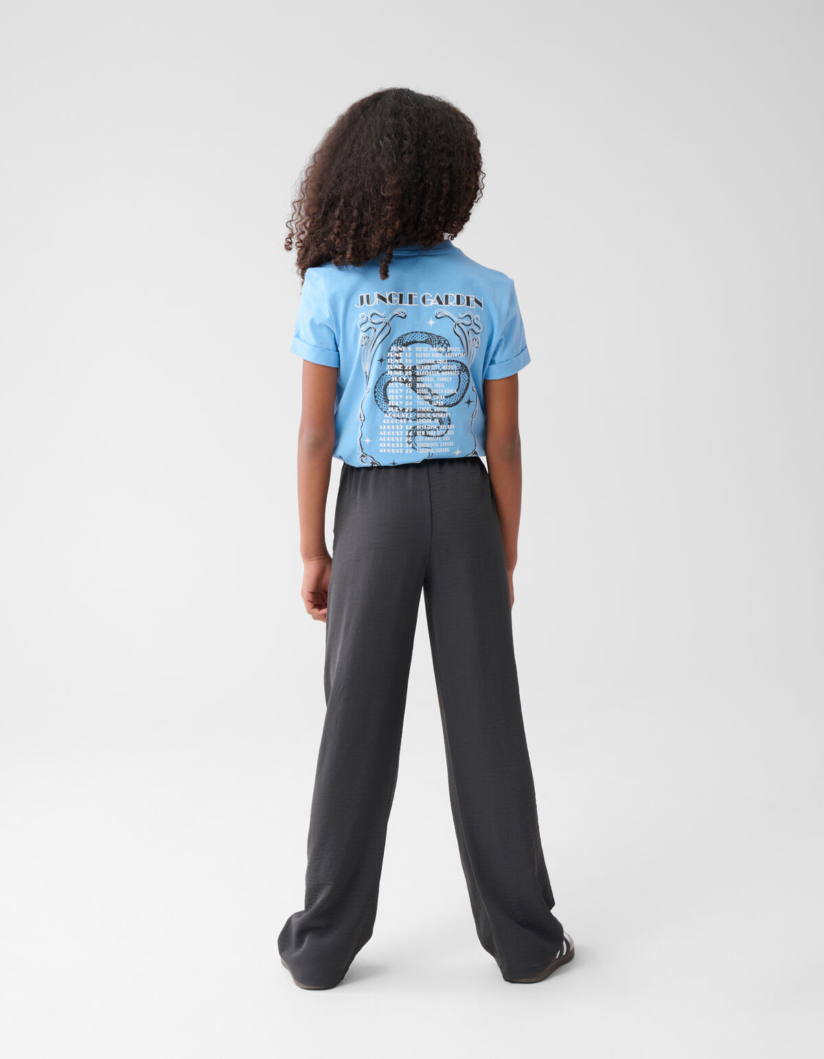 Twist Wide Leg Broek Donkergrijs SHOEBY GIRLS