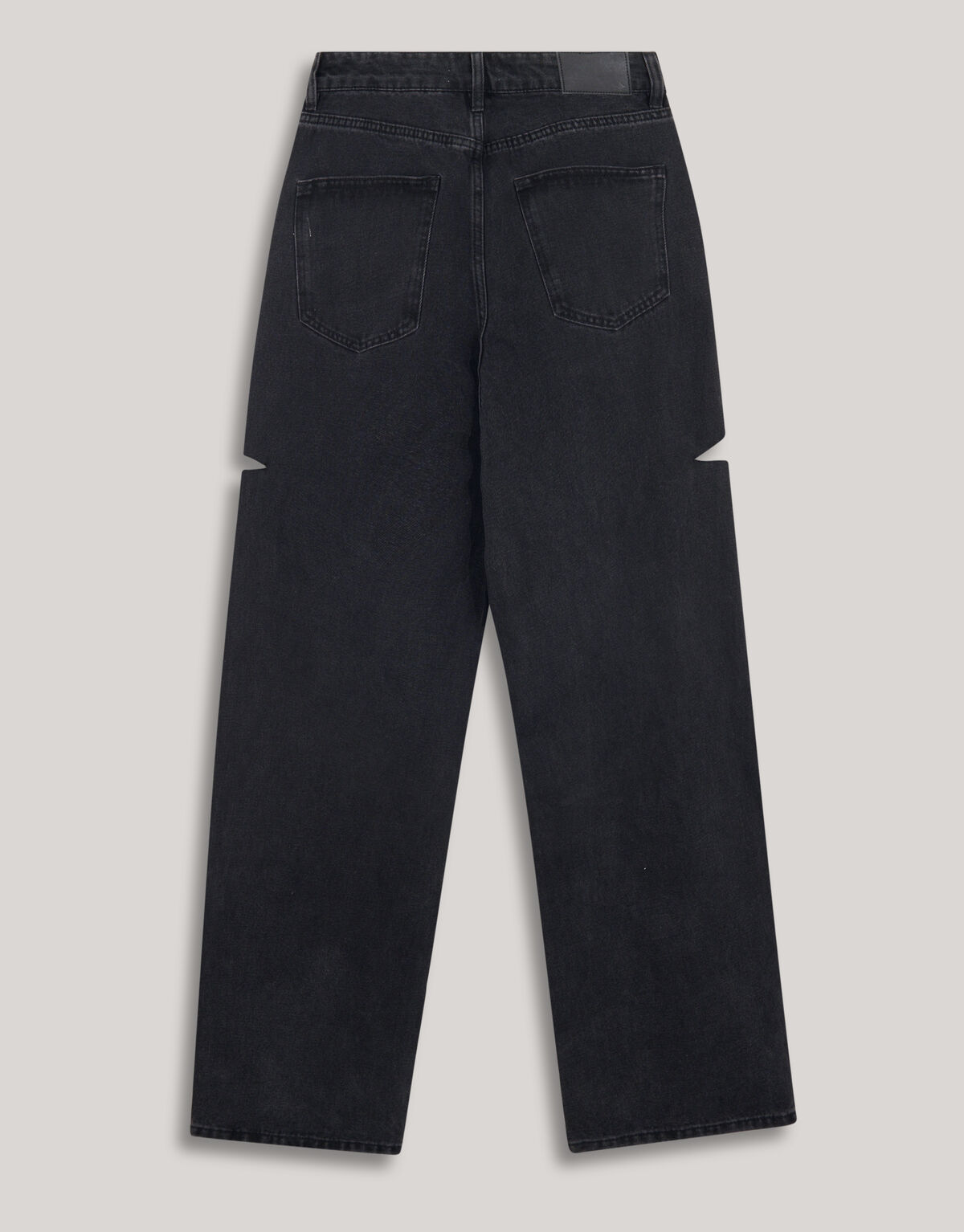 Side Cut Straight Fit Jeans Zwart SHOEBY WOMEN