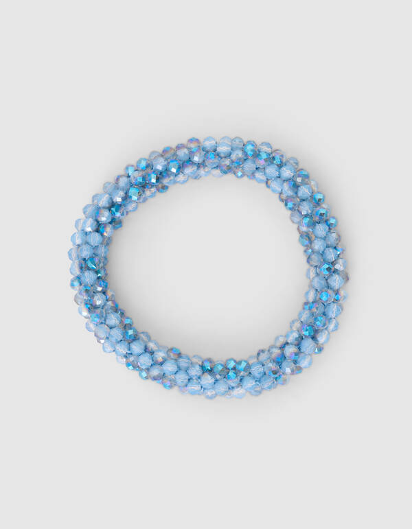 Beaded Haarelastiek Lichtblauw SHOEBY ACCESSOIRES