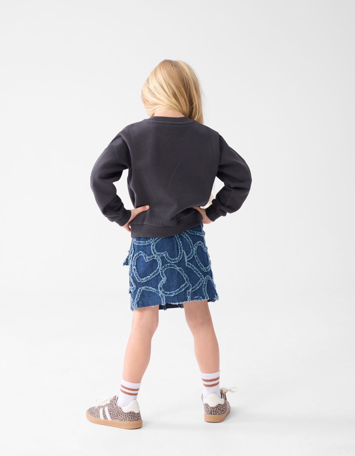 Artwork Sweater Donkergrijs SHOEBY GIRLS