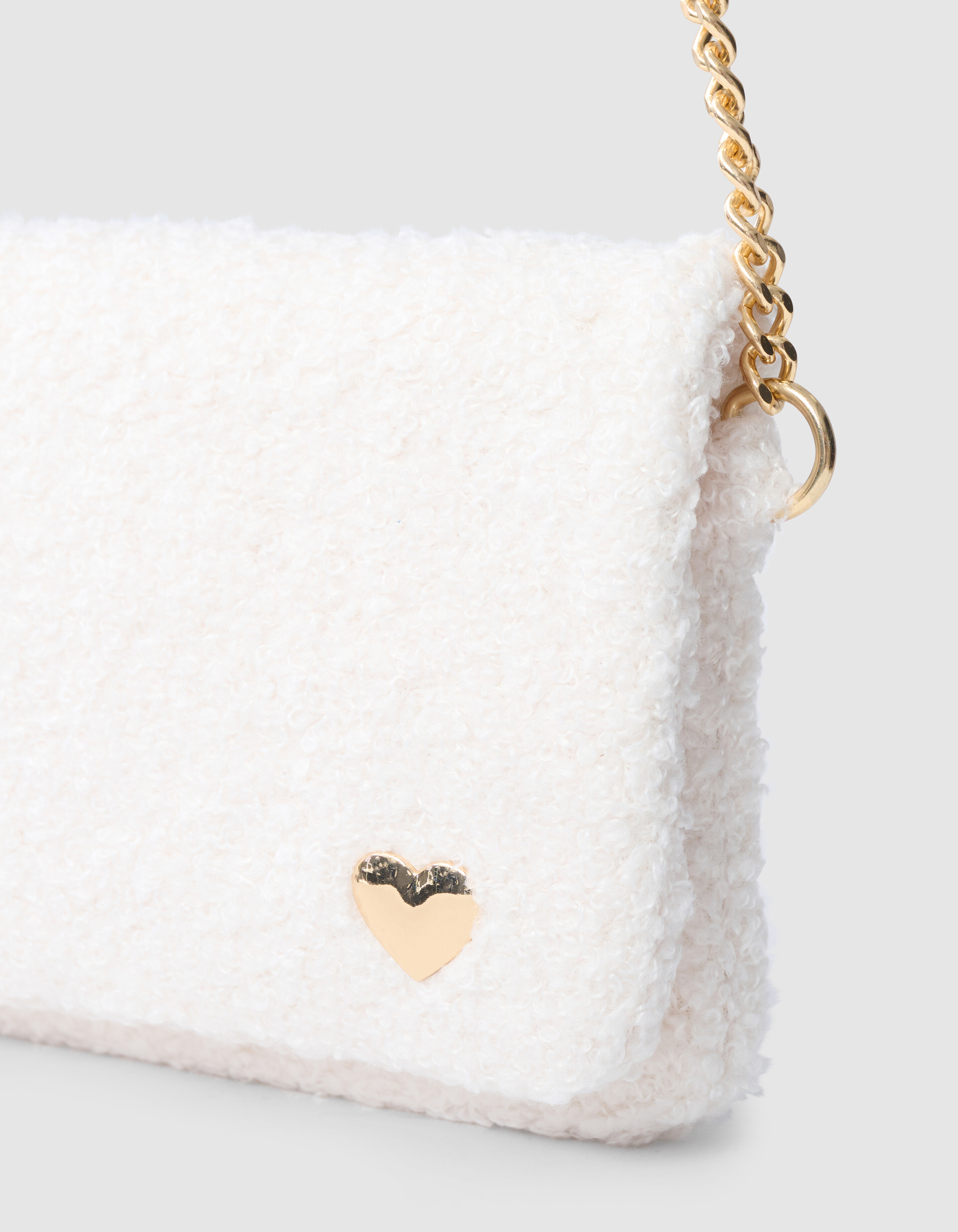 Teddy Heart Tas Gebroken Wit SHOEBY ACCESSOIRES