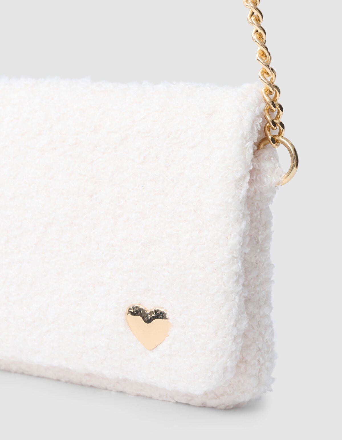 Teddy Heart Tas Gebroken Wit SHOEBY ACCESSOIRES