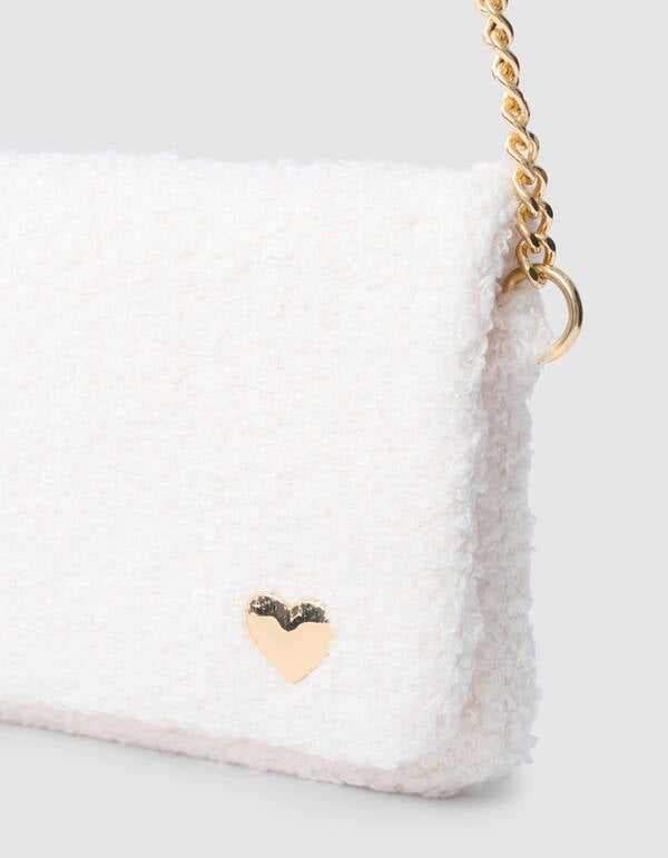 Teddy Heart Tas Gebroken Wit SHOEBY ACCESSOIRES