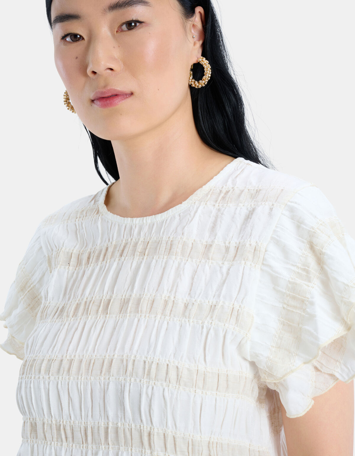 Sand Ruffle Top EKSEPT