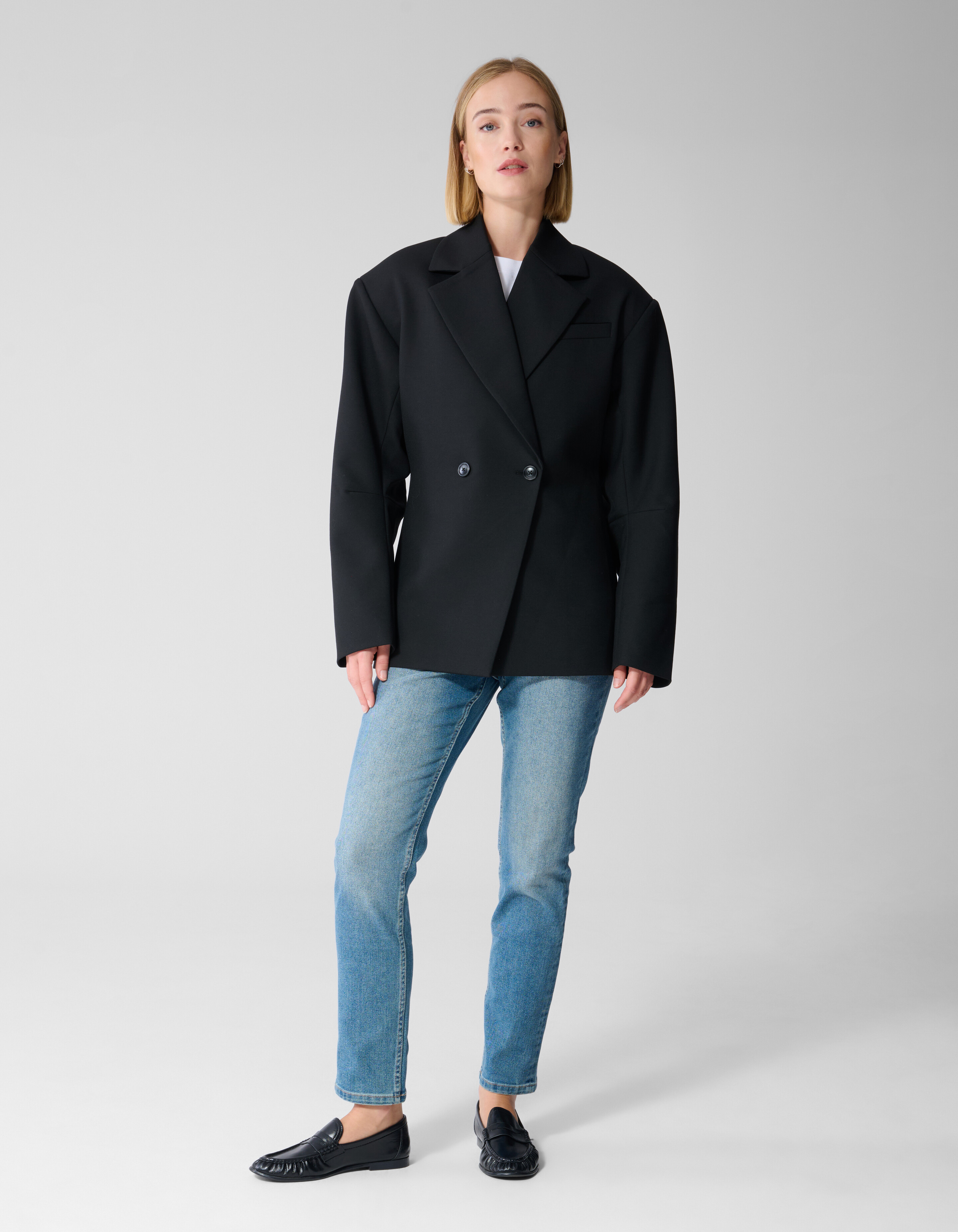 Oversized Shoulder Blazer Zwart By Lonneke SHOEBY WOMEN