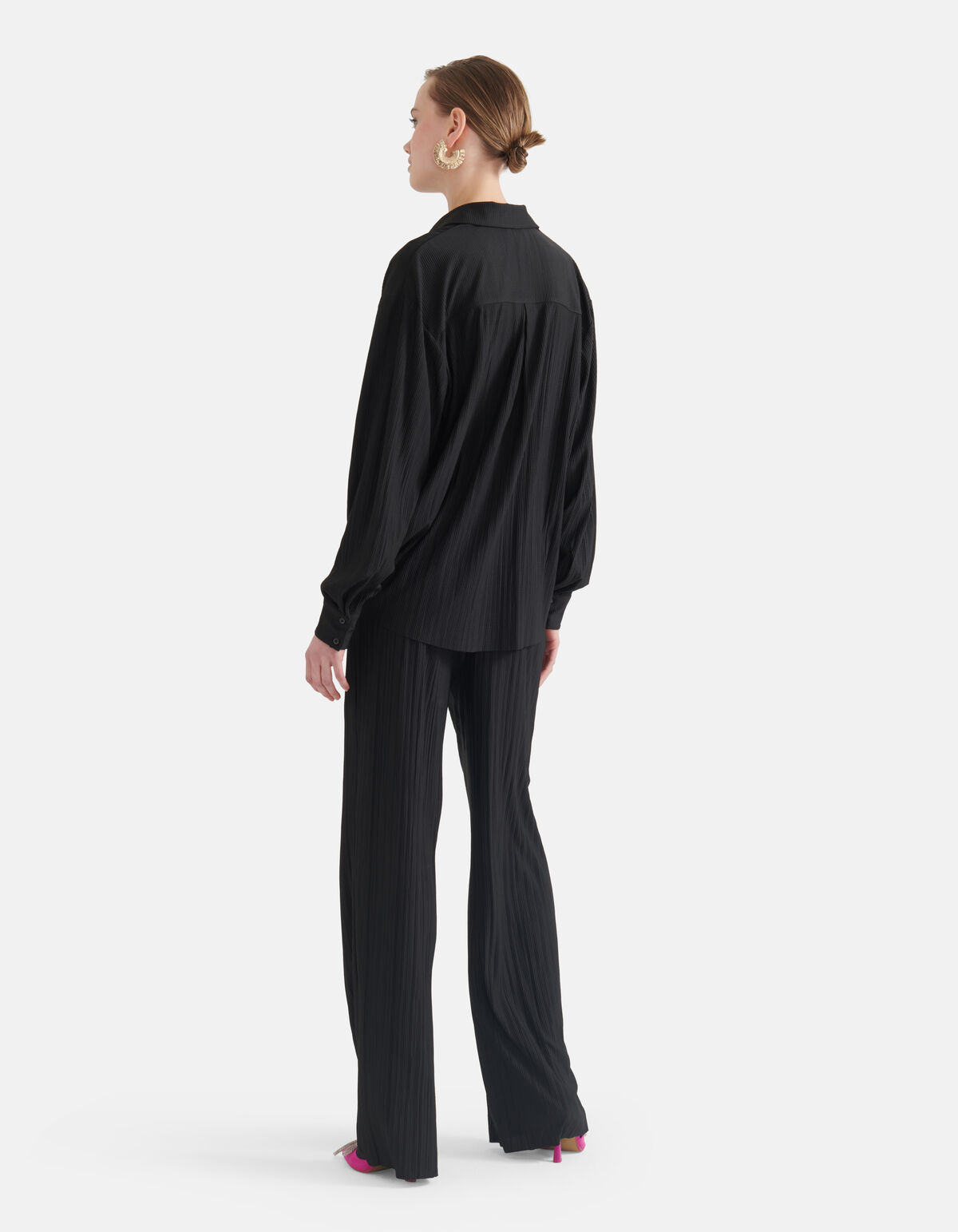 Crinkle Blouse Zwart SHOEBY WOMEN