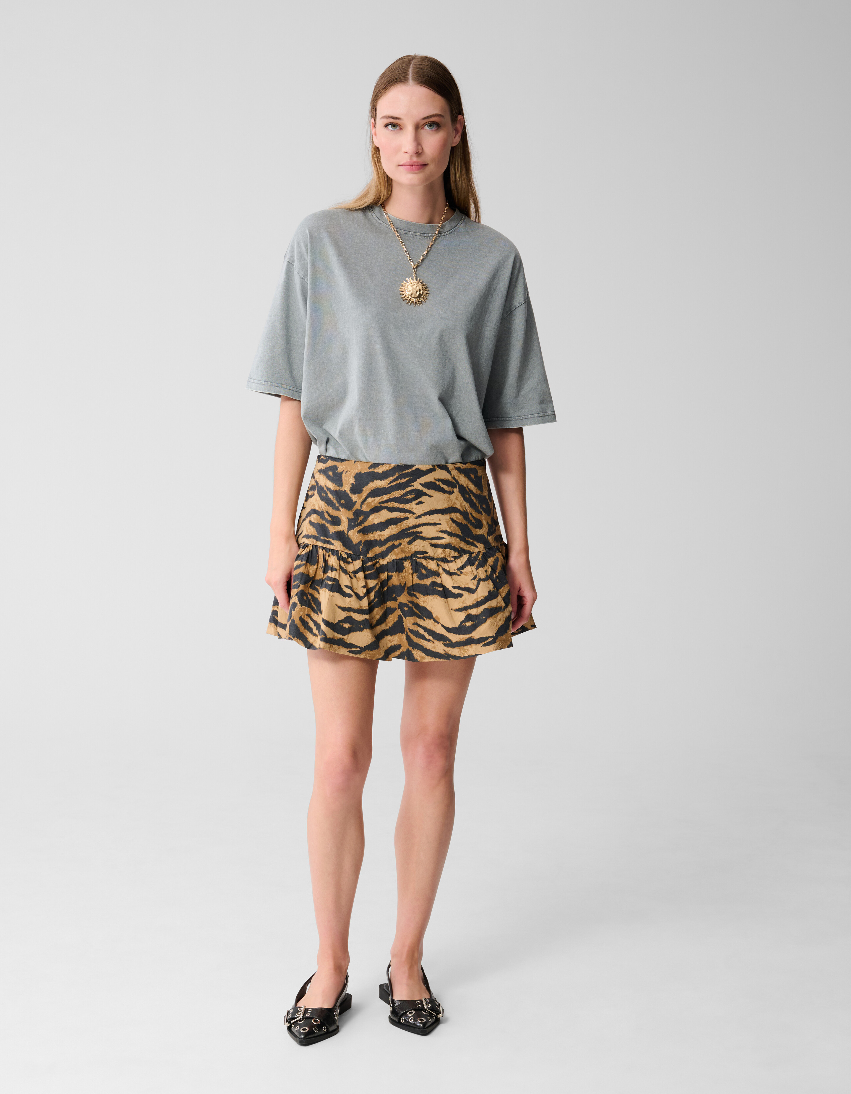 Tiger Mini Rok Bruin SHOEBY WOMEN