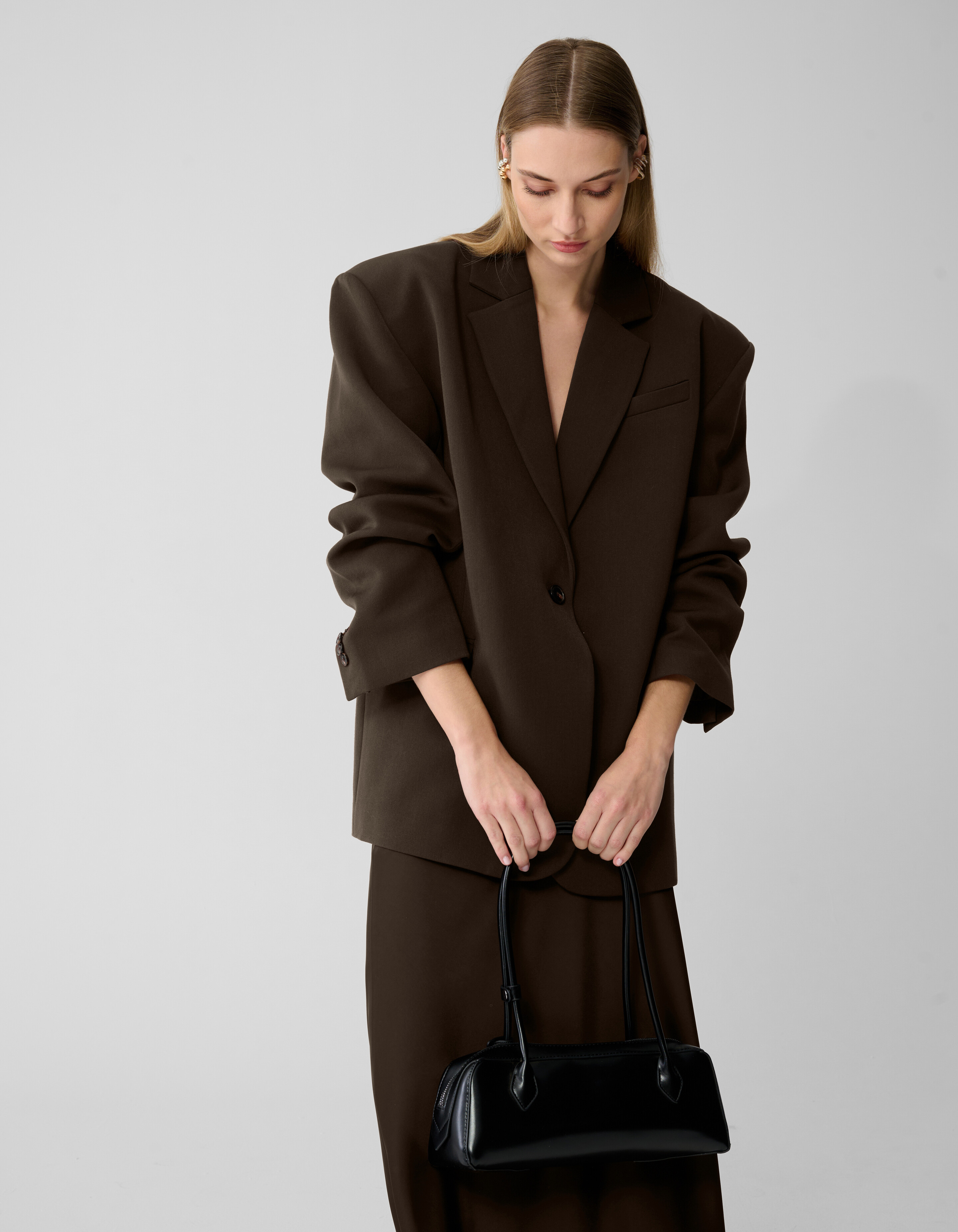 Tapered Blazer Donkerbruin By Lonneke SHOEBY WOMEN