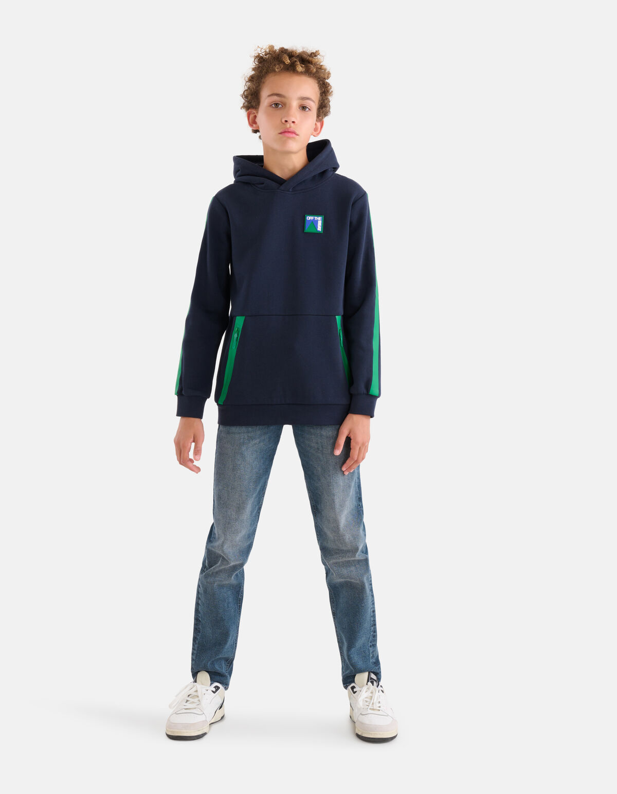 Tape Hoodie Donkerblauw SHOEBY BOYS