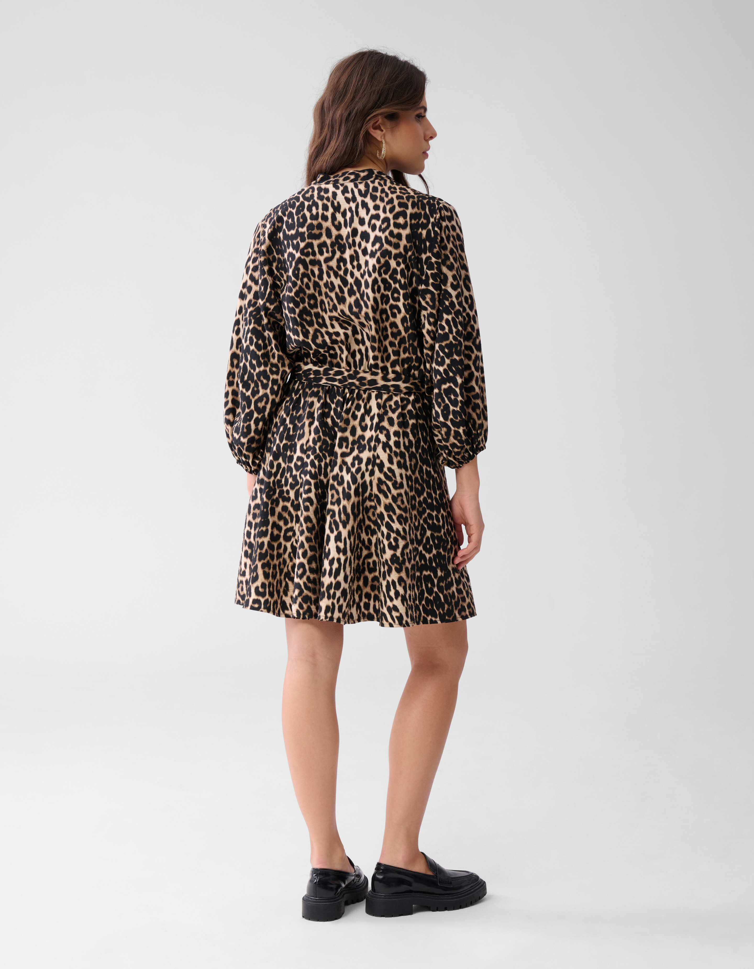 Leopard Mini Jurk Bruin SHOEBY WOMEN
