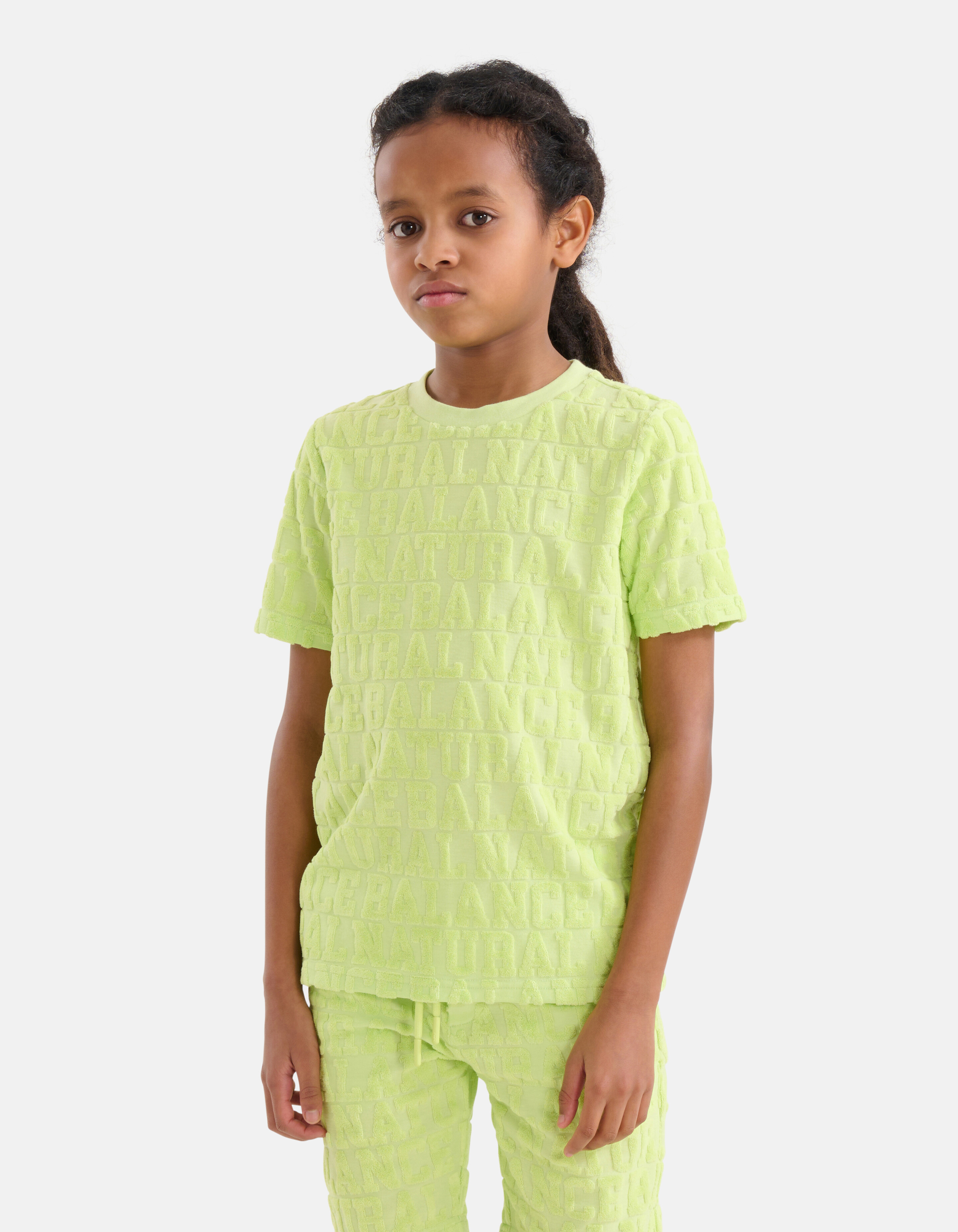 Towelling T-shirt Limegroen SHOEBY BOYS