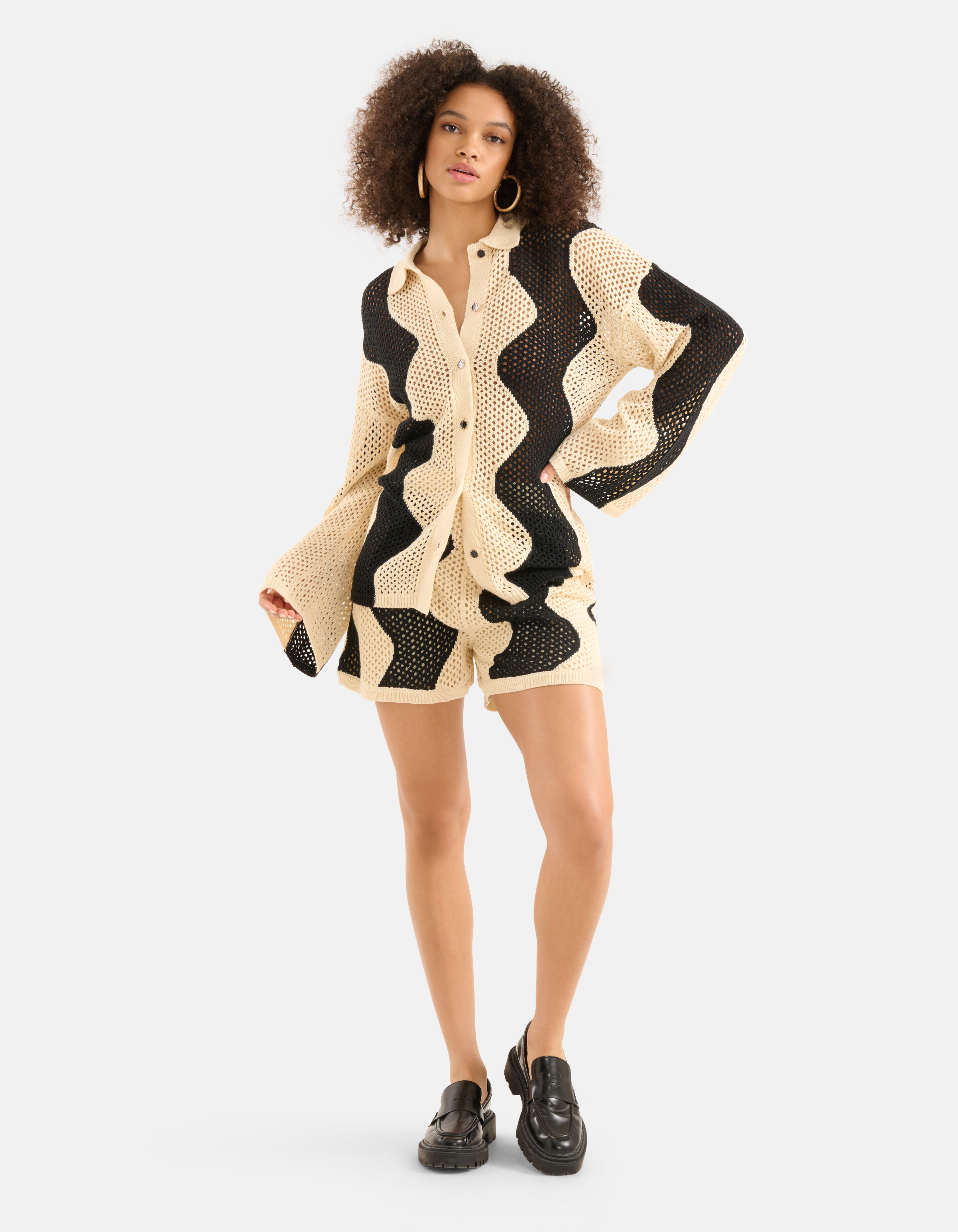 Crochet Blouse Gebroken Wit SHOEBY WOMEN