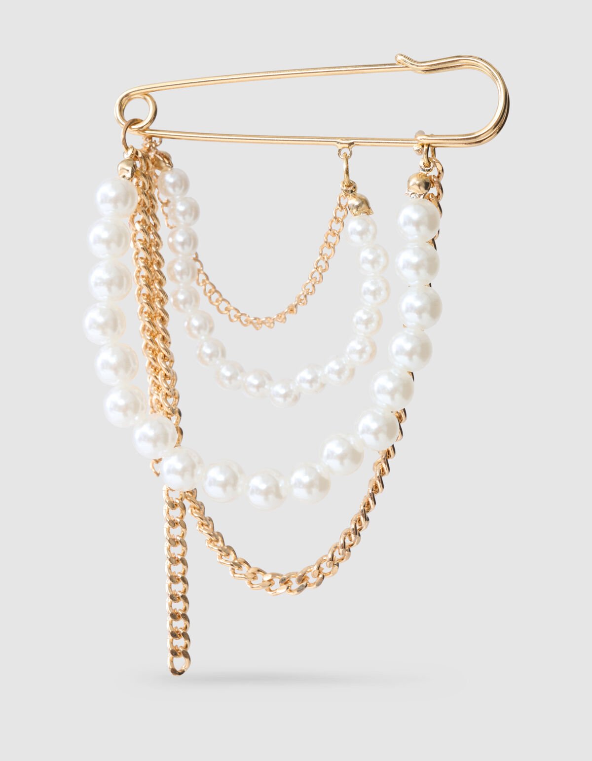 Parel Chain Broche Goud SHOEBY ACCESSOIRES