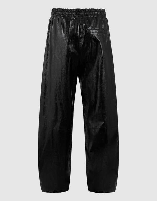 Vegan Leren Barrel Fit Broek Zwart SHOEBY WOMEN